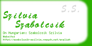 szilvia szabolcsik business card